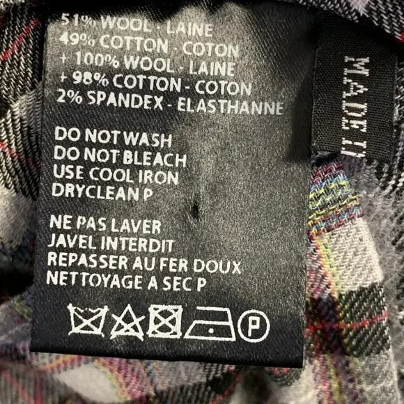 HAIDER ACKERMANN Size 34 Grey Black White Plaid Wool Cotton Sport Coat
